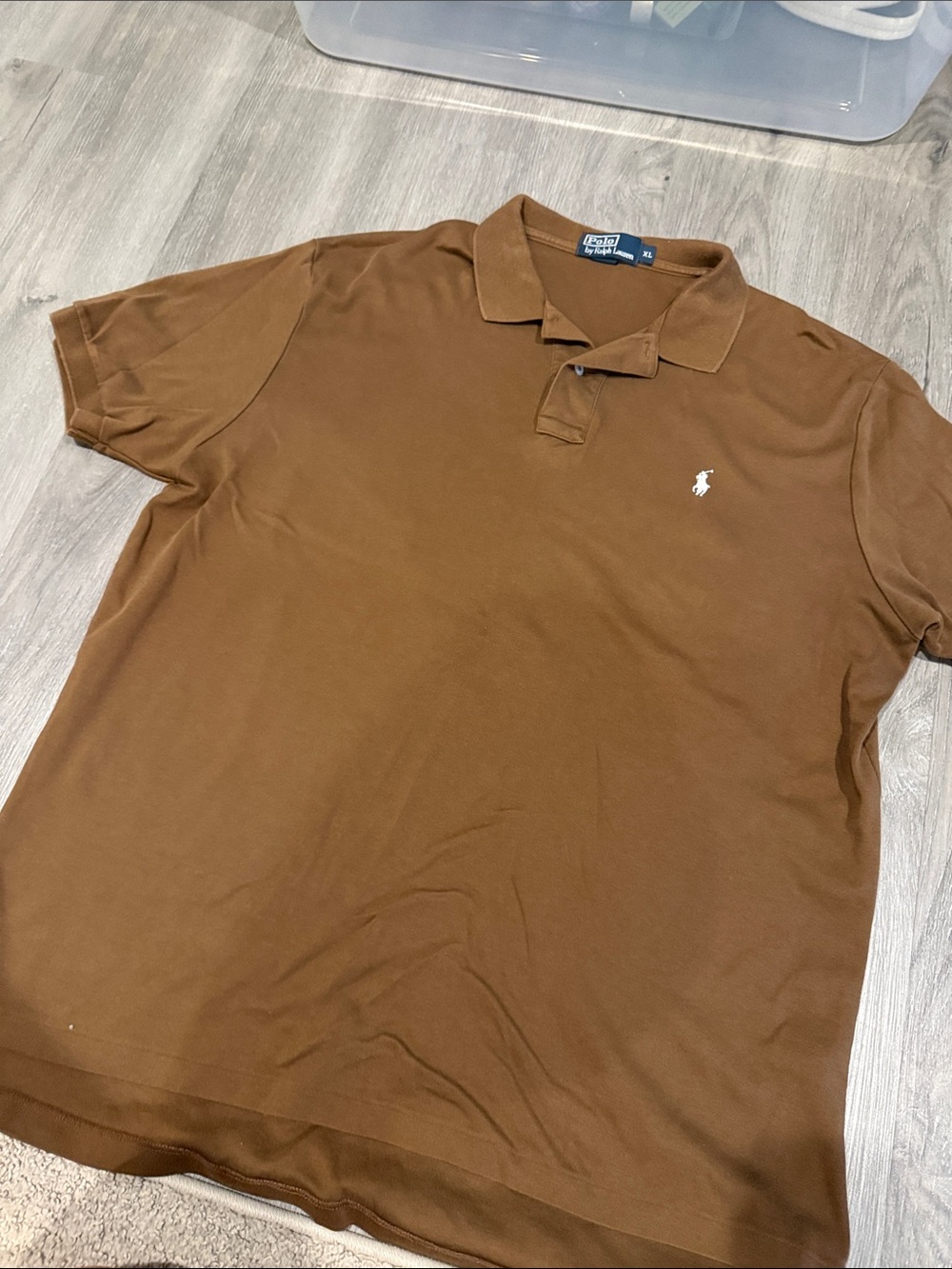 Ralph Lauren milk chocolate Brown Men’s Short-Sleeve Polo with White Pony - Picture 2 of 3